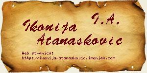 Ikonija Atanasković vizit kartica